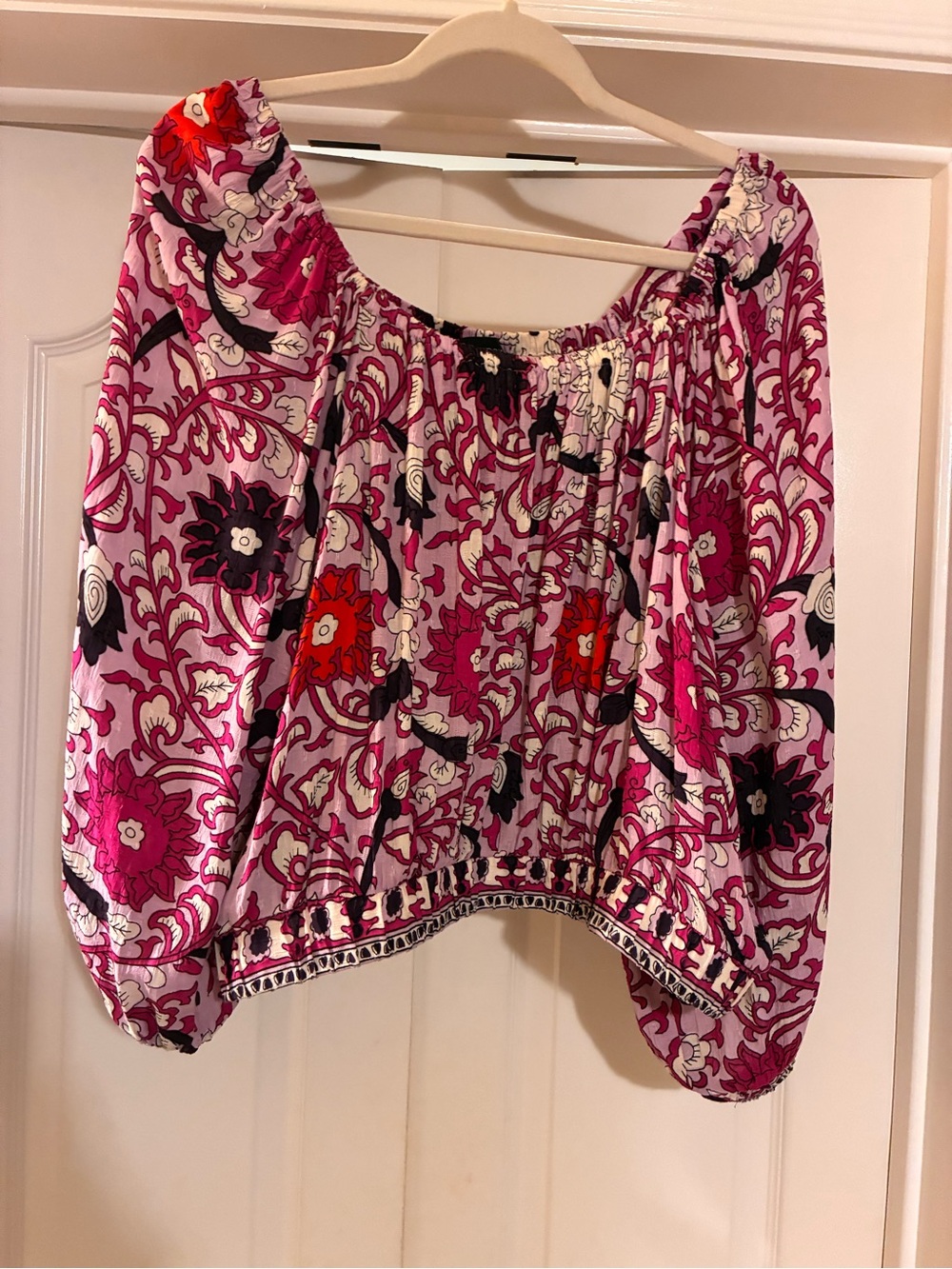 Cynthia Rowley Floral Tunic in Magenta, Pink and Black